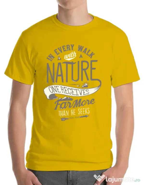 Tricou ADLER barbat Walk of nature Galben
