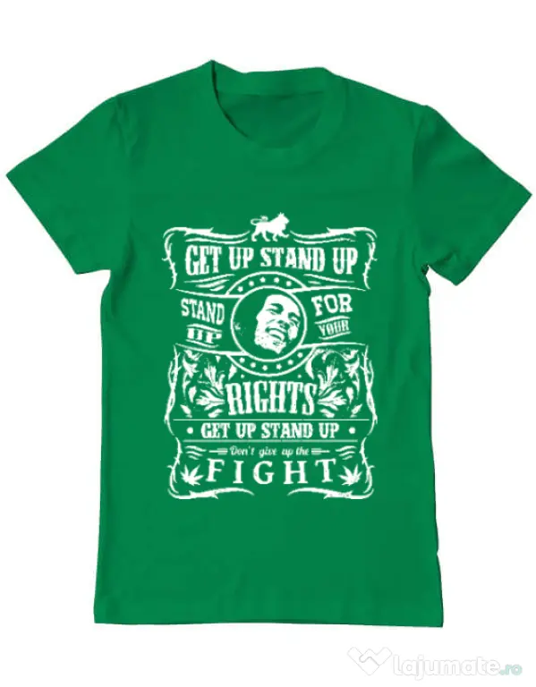 Tricou ADLER barbat Stand up for your rights Verde mediu