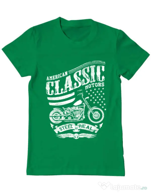 Tricou ADLER barbat Steel is real Verde mediu