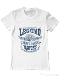 Tricou ADLER barbat West coast motors Alb