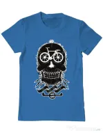 Tricou ADLER barbat Bicycle love Albastru azuriu