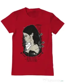 Tricou ADLER barbat The hunting Rosu