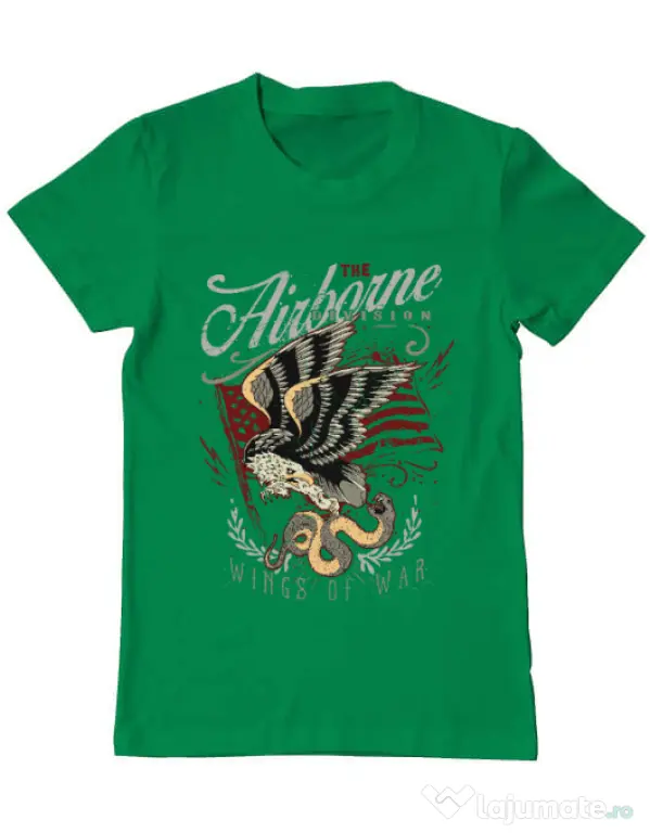 Tricou ADLER barbat Wings of war Verde mediu