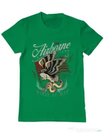 Tricou ADLER barbat Wings of war Verde mediu