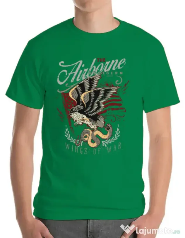 Tricou ADLER barbat Wings of war Verde mediu