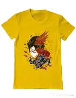 Tricou ADLER barbat Remember the fallen Galben