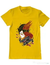 Tricou ADLER barbat Remember the fallen Galben