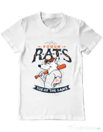 Tricou ADLER barbat The rough rats Alb