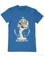 Tricou ADLER barbat Dead hands Albastru azuriu