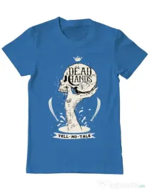 Tricou ADLER barbat Dead hands Albastru azuriu