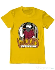 Tricou ADLER barbat Wood you be mine Galben
