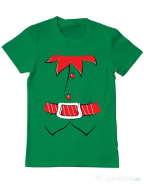 Tricou ADLER barbat Santa helper Verde mediu