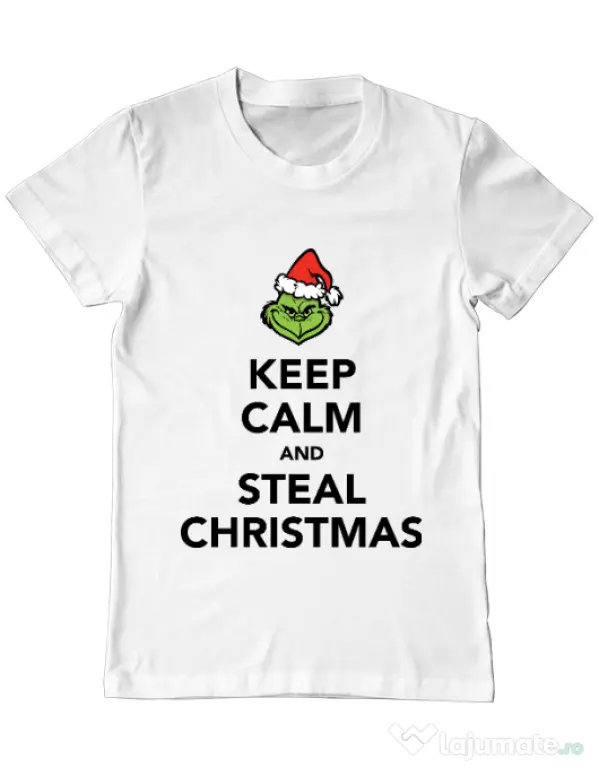 Tricou ADLER barbat Steal Christmas Alb