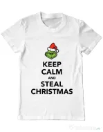 Tricou ADLER barbat Steal Christmas Alb