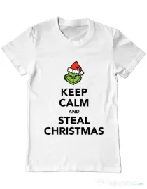 Tricou ADLER barbat Steal Christmas Alb