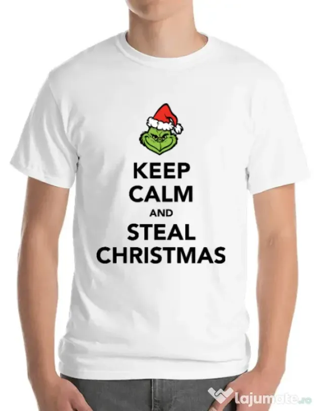 Tricou ADLER barbat Steal Christmas Alb