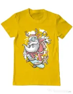 Tricou ADLER barbat Skater Santa Galben