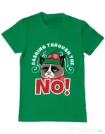 Tricou ADLER barbat Dashing through the no Verde mediu