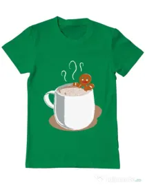 Tricou ADLER barbat Gingerbread man Verde mediu