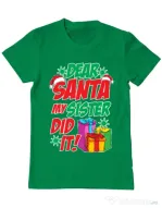 Tricou ADLER barbat My sister did it Verde mediu