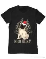 Tricou ADLER barbat Merry pugmas Negru