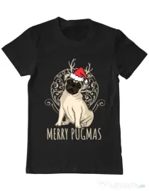 Tricou ADLER barbat Merry pugmas Negru