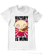 Tricou ADLER barbat Victory is mine Alb