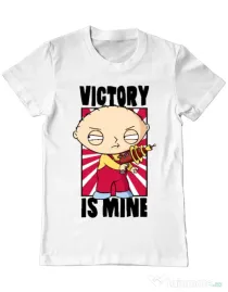Tricou ADLER barbat Victory is mine Alb
