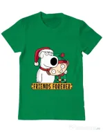 Tricou ADLER barbat Friends forever Verde mediu