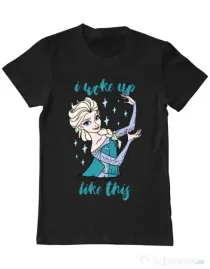 Tricou ADLER barbat I woke up like Elsa Negru