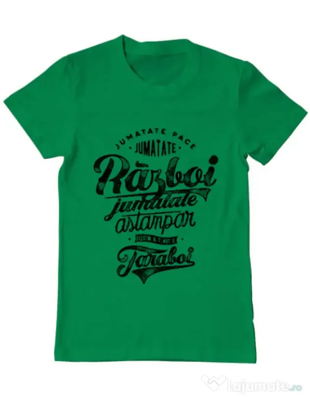 Tricou ADLER barbat Pace si razboi Verde mediu