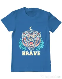 Tricou ADLER barbat Brave Albastru azuriu