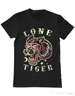 Tricou ADLER barbat Lone tiger Negru