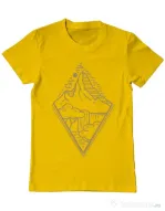Tricou ADLER barbat Mountain waterfall Galben