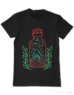 Tricou ADLER barbat Shark in a bottle Negru