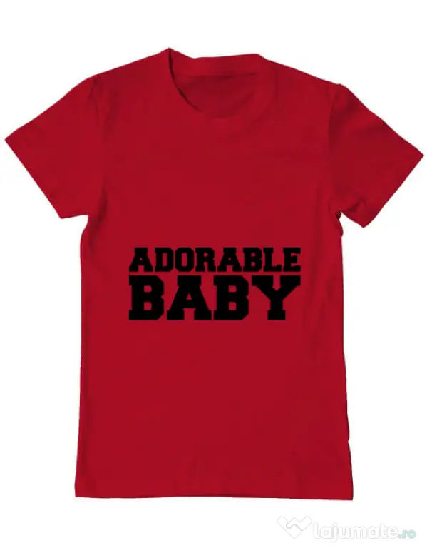 Tricou ADLER barbat Adorable baby Rosu