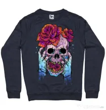 Bluza ADLER barbat Hand skull Denim inchis
