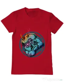Tricou ADLER barbat Helmet demons Rosu