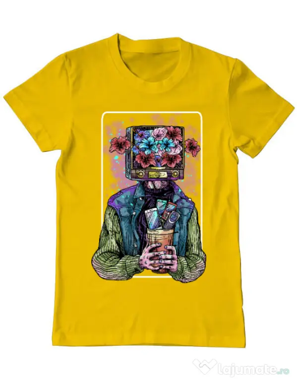 Tricou ADLER barbat Human milenial Galben