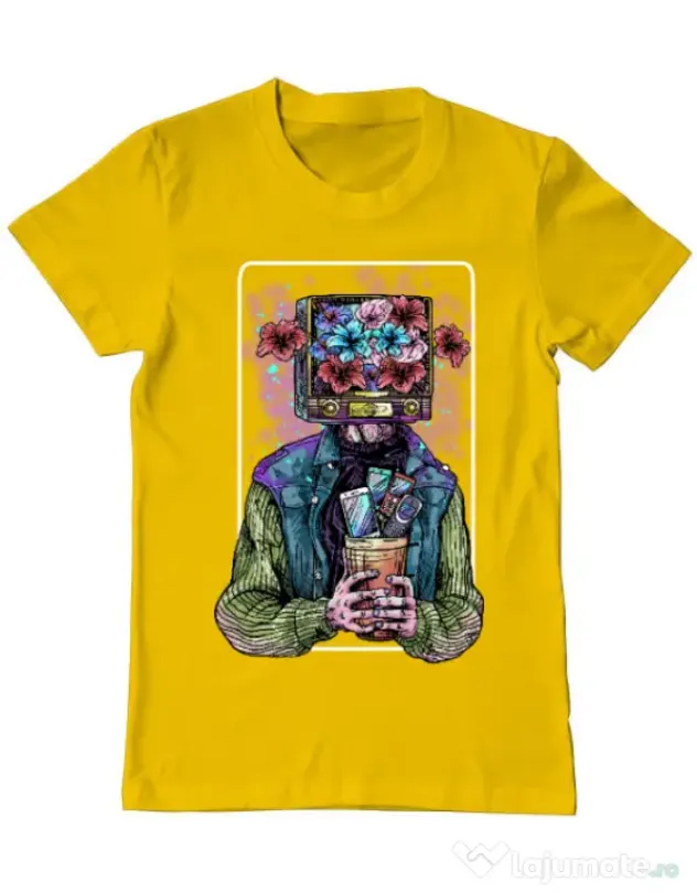 Tricou ADLER barbat Human milenial Galben