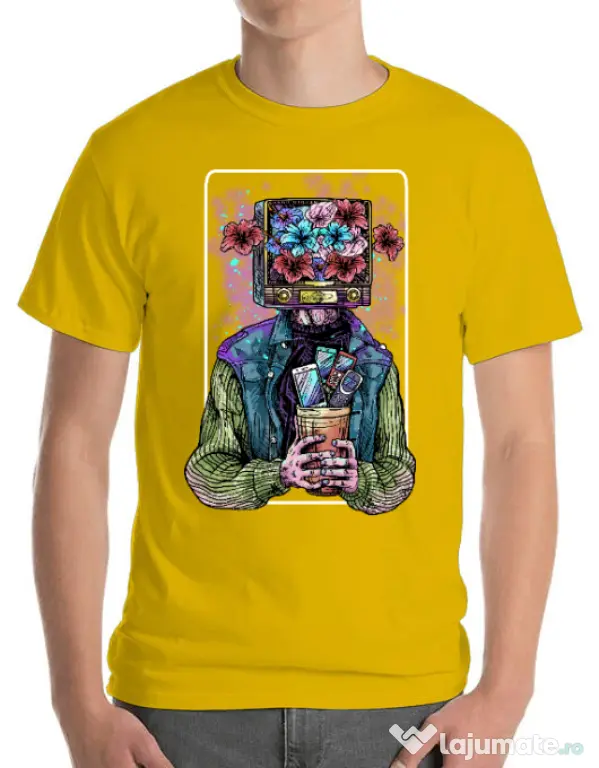 Tricou ADLER barbat Human milenial Galben