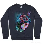 Bluza ADLER barbat Lady and flowers Denim inchis