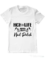 Tricou ADLER barbat High on life Alb