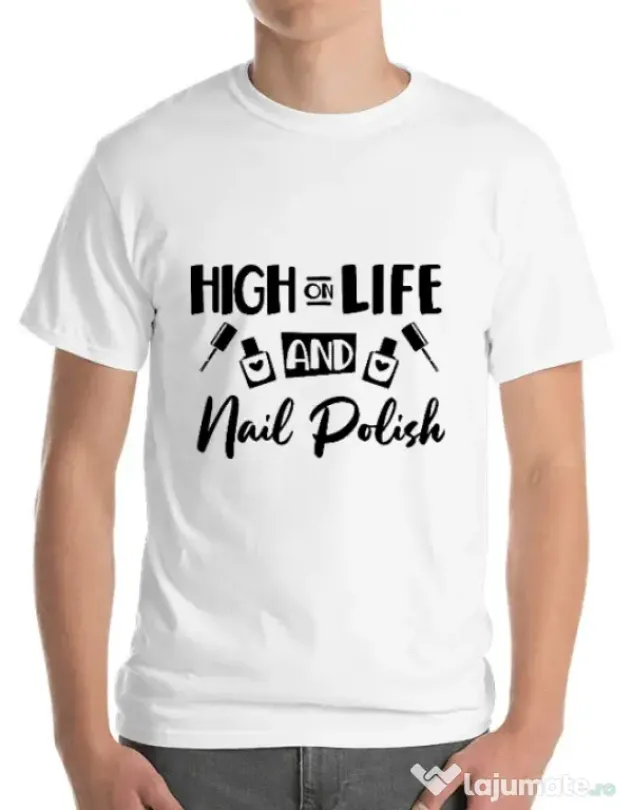 Tricou ADLER barbat High on life Alb