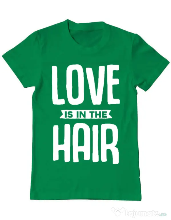 Tricou ADLER barbat Love is in the hair Verde mediu