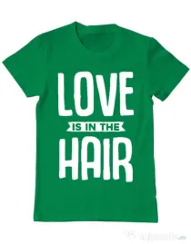Tricou ADLER barbat Love is in the hair Verde mediu