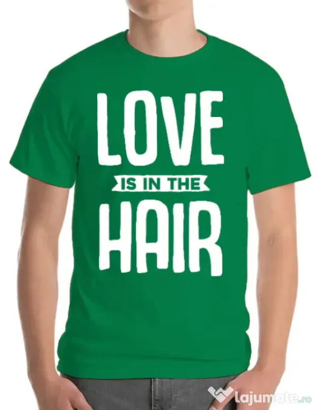 Tricou ADLER barbat Love is in the hair Verde mediu
