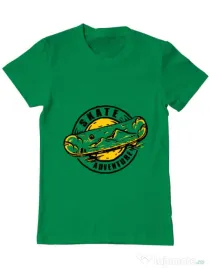 Tricou ADLER barbat Skate adventure Verde mediu