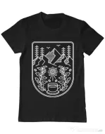 Tricou ADLER barbat Natural coffee Negru