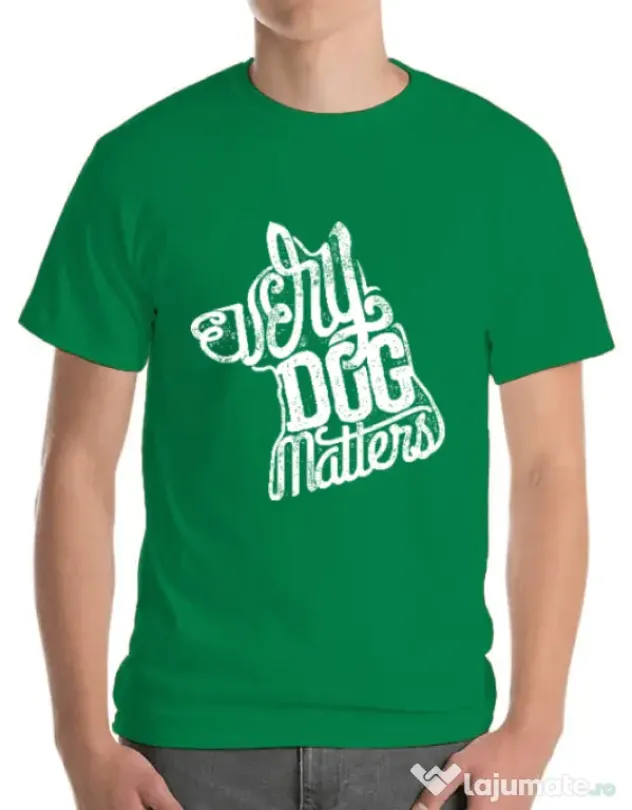 Tricou ADLER barbat Every dog matters 2 Verde mediu
